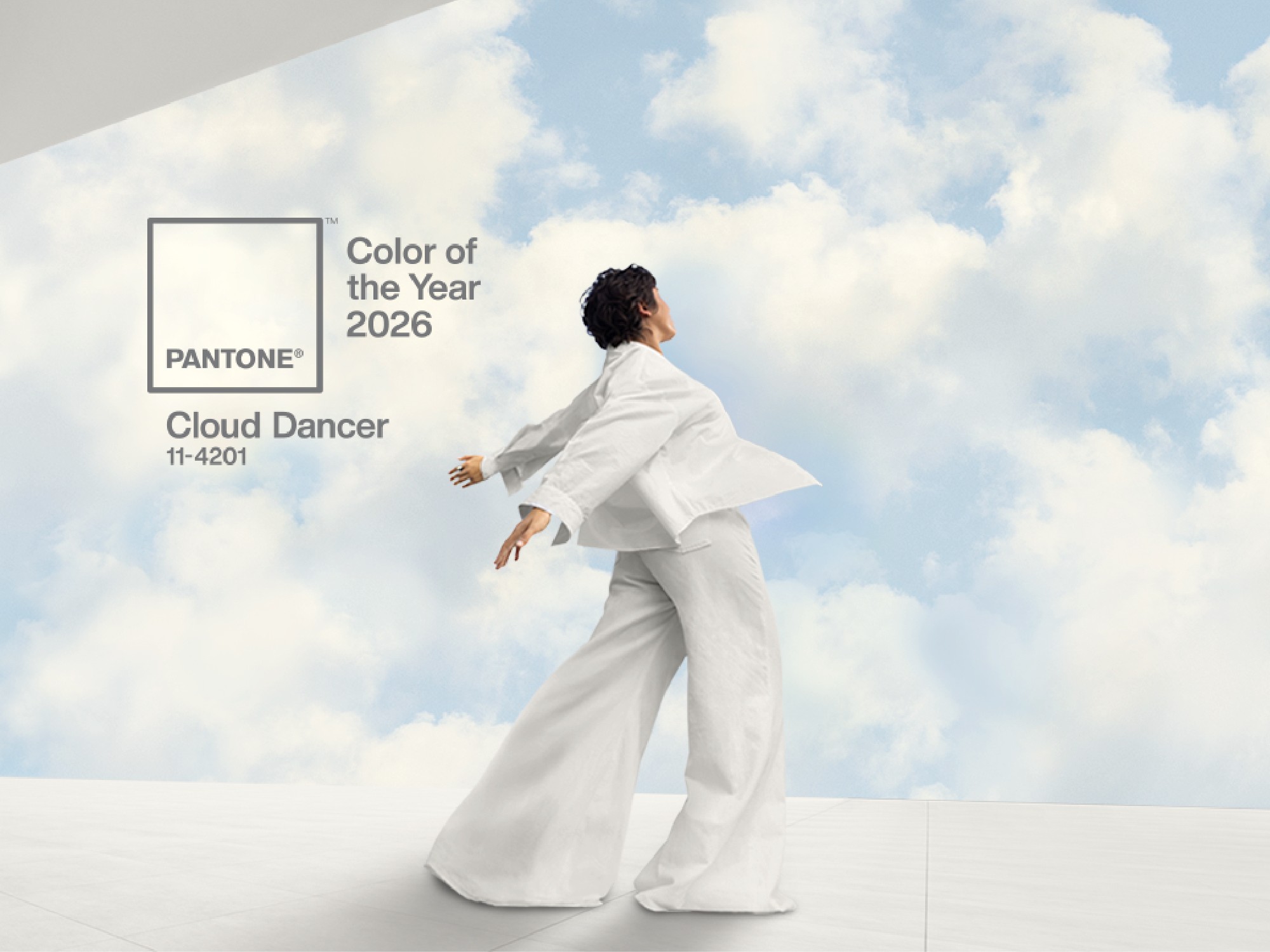 Pantone Color del Año 2026 Cloud Dancer, el Pantone Color del Año 2026.